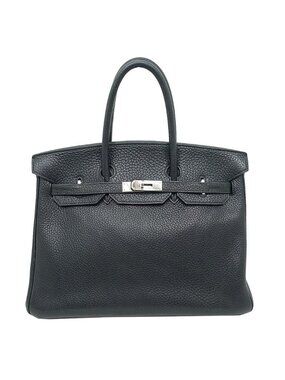 Hermes Bag Birkin 35 Togo Black Silver Bag